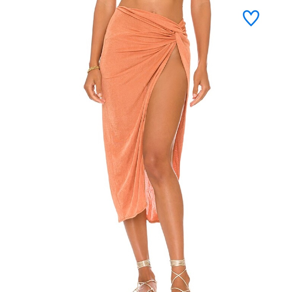 Women's Orange Swim Sarong